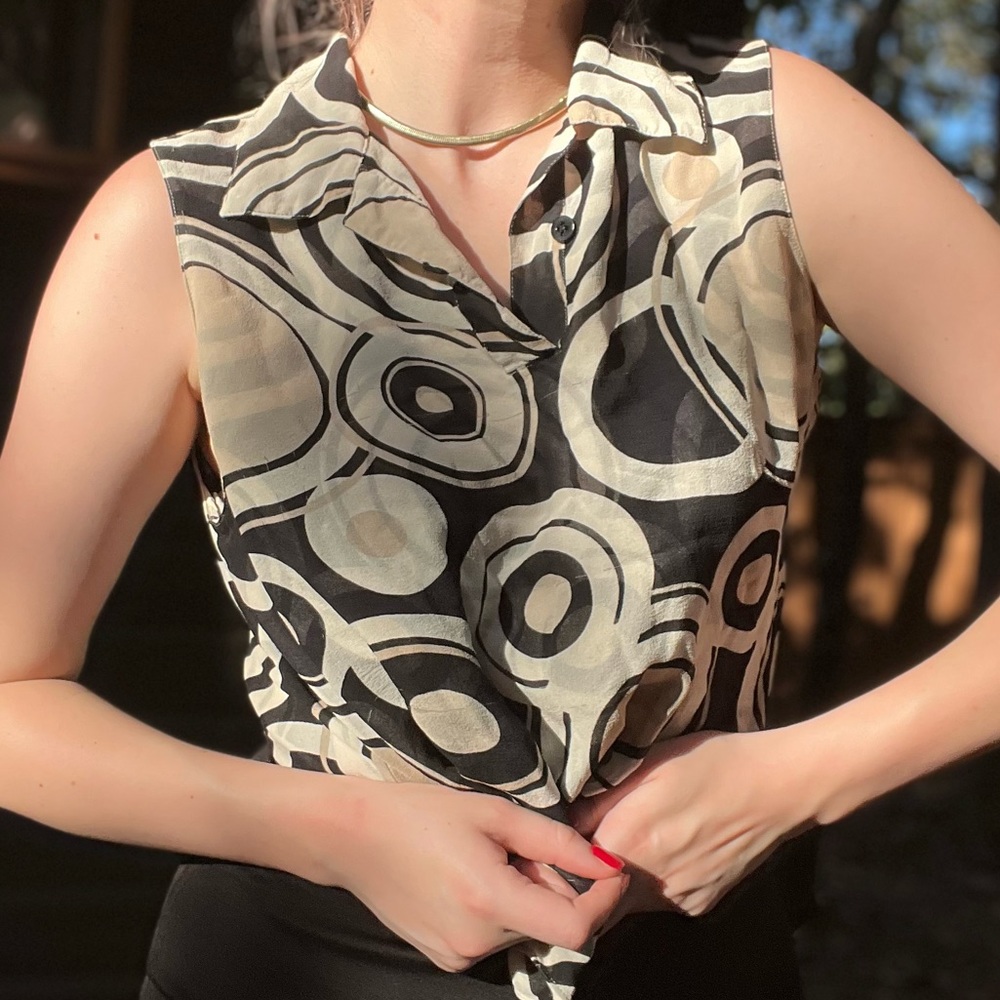 90’s or Y2K sleeveless blouse